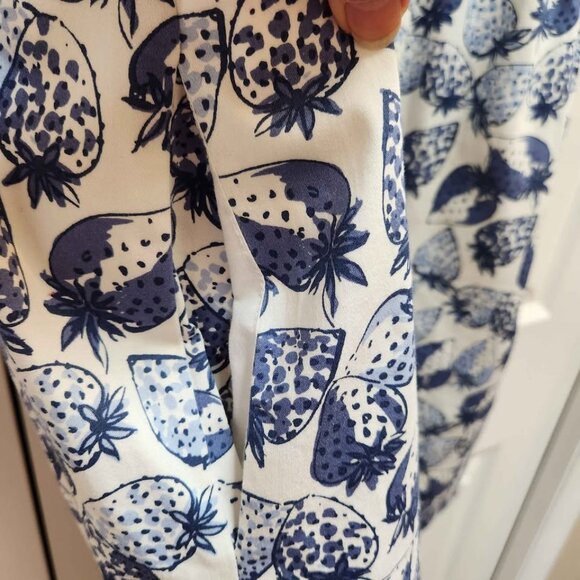 [12] Sleeveless Short Sundress size 12 Blue & White‎ Cotton Pockets - Picture 4 of 11